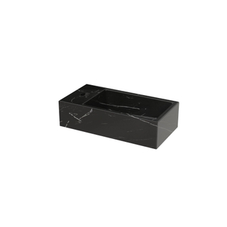 Riho Livit Tiny Fontein - 1 kraangat links - 41x20.5x10.5cm - zwart marmer