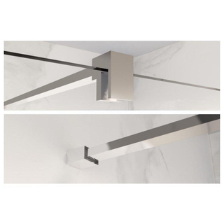 FugaFlow Eccelente Vetro inloopdouche badkamer verlengde Stabilisatiestang 200cm los incl. bevestigingsmaterialen - chroom