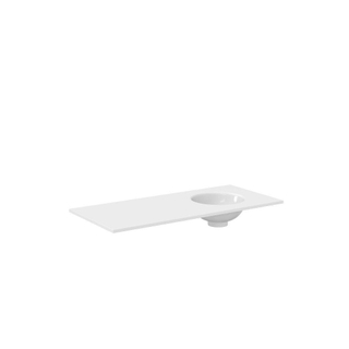 Crosswater Infinity Lavabo encastrable - 100x45.5x1.5cm - vasque droite - Polar White
