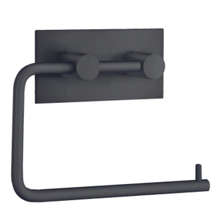 Smedbo Beslagsboden Toiletrolhouder - 13.4x10.5cm - zelfklevend - RVS Mat zwart
