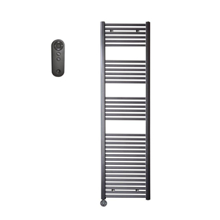 Sanicare HVS Radiateur électrique - 172x45cm - 920W - avec télécommande - thermostat - noir - en bas à gauche - gunmetal (anthracite)