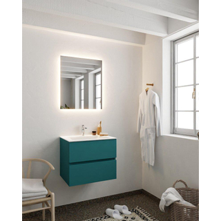 Mondiaz VICA Ensemble de meuble de salle de bain - 60cm - meuble sous-vasque smag - 2 tiroirs - lavabo cloud milieu - 1 trou de robinet - version XL 60cm haut