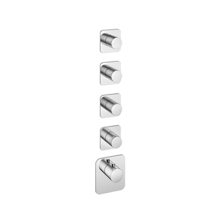 Hotbath Gal Afbouwdeel voor Highflow Thermostaat met 4 stopkranen chroom