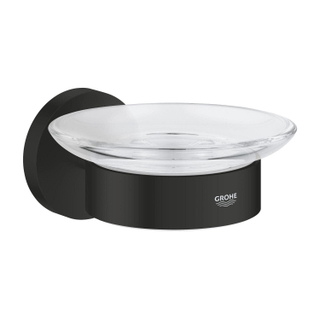 Grohe Start QuickFix Porte-savon - avec support - verre - 12.5x5.8cm - Noir mat - DESTOCKAGE