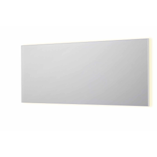 INK SP32 spiegel - 180x4x80cm rechthoek in stalen kader incl indir LED - verwarming - color changing - dimbaar en schakelaar - mat wit