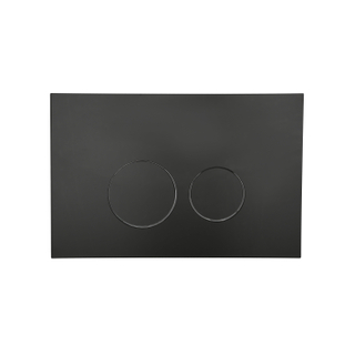 FugaFlow Eccelente Press Plaque de déclenchement DualFlush pour bâti-support Geberit UP320 ABS Rond Noir mat