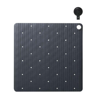Sealskin Ribb Douchemat - 55x55cm - Antislip - inclusief - zwarte haak - Antraciet