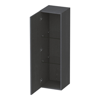 ARMoire colonne BRAUER Trust - 120x35x35cm - sans manette à poser avec 1 porte ouvrant à gauche ou à droite en Gris Bois