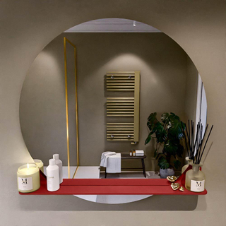 Mondiaz SPOT Miroir de salle de bain - rond 100cm - plan de miroir - couleur Fire