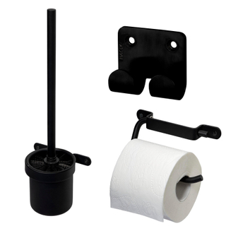 Set de WC Haceka IXI - 3 pièces - Noir Mat