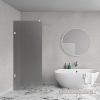 Aqua Vista Galatina Zijwand - 120x200cm - excl. montageset - rookglas