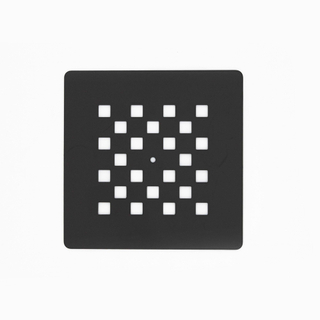 BRAUER Grille d'évacuation - 13.1x13.1x1cm - noir mat