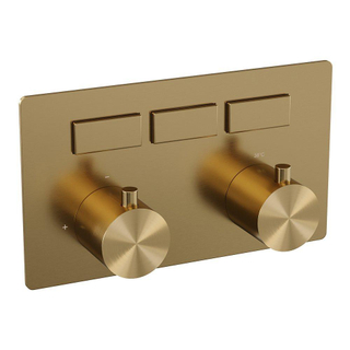 BRAUER Gold Edition - 3 functies - inbouwthermostaat - drukknoppen - in/afbouwdelen - goud geborsteld PVD