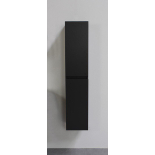 Basic Line Bella hoge kast greeploos 2 deuren 145x30x30cm zwart mat Flat Pack
