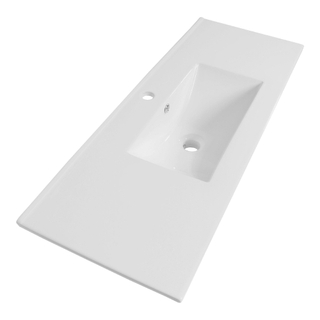 Saniclass Kera Small lavabo pour meuble 100cm 1 lavabo 1 trou céramique blanc