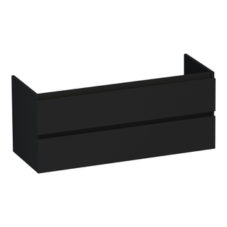 BRAUER Joy wastafelonderkast 120 2 softclose lades - greeploos - 1 sifon uitsparing - mat zwart