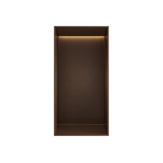 Hotbath &MORE Inbouwbox of inbouwnis - 30x15x10 - frameless + LED - Tuscan bronze