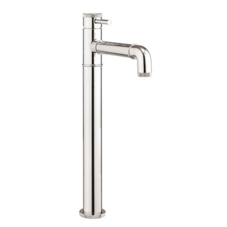 Crosswater MPRO INDUSTRIAL Robinet de lavabo - haut 35cm - 1 trou - bec 12,5cm - sans bonde - chrome