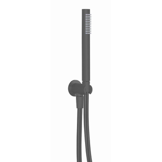 Crosswater 3ONE6 Design handdoucheset - staafhanddouche - gladde doucheslang - wandhouder - slate (gunmetal)