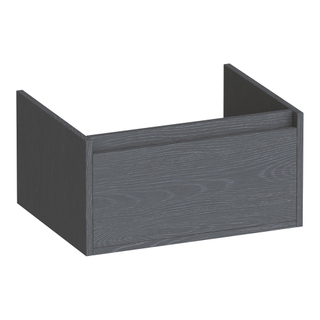 BRAUER Hope wastafelonderkast - 59x30x45.5cm - 1 softclose lade greeploos - 1 sifon uitsparing - Timber Grey