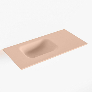 Mondiaz LEX Fontein - 60x30x0.9cm - wasbak Links - zonder kraangaten - voor toiletmeubel - Solid surface - Rosee