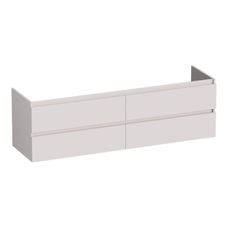 BRAUER Joy wastafelonderkast 160 4 softclose lades - greeploos - 2 sifon uitsparingen - mat zand
