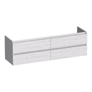 BRAUER Joy meuble sous lavabo 160 4 tiroirs softclose - sans poignée - 2 découpes pour siphon - Forest Seashell