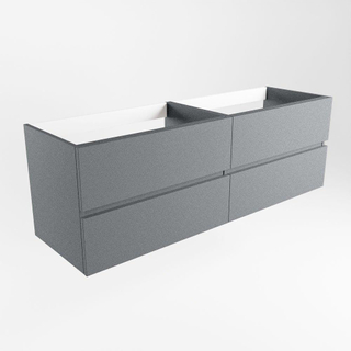 Mondiaz VICA Meuble sous vasque - 150x45x50cm - 4 tiroirs - softclose - 1 découpe gauche - Plata