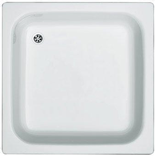 Plieger Brussel bac à douche carré en acier 90x90x14cm blanc