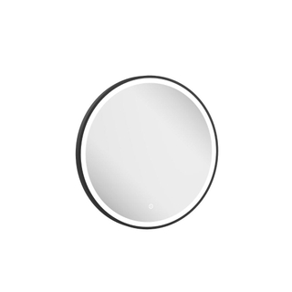 Crosswater Infinity Miroir - 60x60cm - Rond - avec éclairage - Noir mat