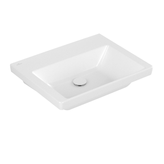 Villeroy & boch subway 3.0 lavabo de meuble 60x47x16.5cm fond rectangle sans trou de débordement blanc alpin gloss ceramic+