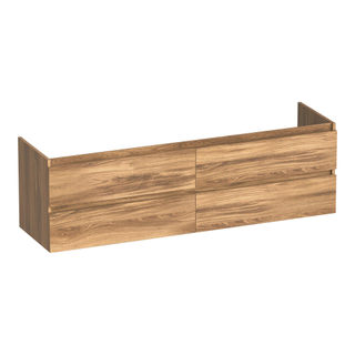 BRAUER Joy wastafelonderkast 160 4 softclose lades - greeploos - 2 sifon uitsparingen - Honey