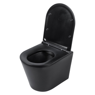 Differnz WC sans bride avec siège Noir mat