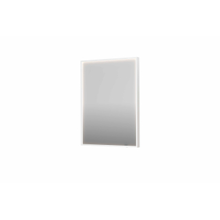 INK SP19 miroir - 60x4x80cm rectangle en cadre acier incl dir LED - chauffage - changement de couleur - dimmable et interrupteur - mat blanc