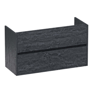 BRAUER Adore wastafelonderkast ondiep - 100x39x55cm - 2 softclose lades - greeploos - 1 sifon uitsparing - Damascus