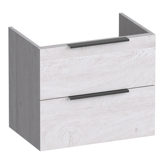 BRAUER Elevate meuble sous lavabo peu profond 60 excl. poignées à poser 2 tiroirs softclose et 1 découpe pour le siphon - Forest Seashell