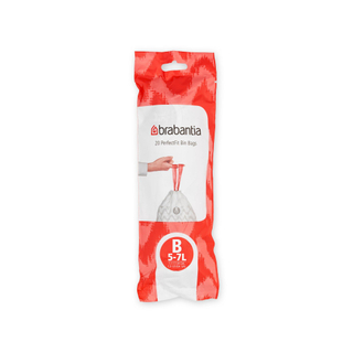 Brabantia PerfectFit Afvalzakken - trekbandsluiting - code B - 5-7 liter - 20 stuks