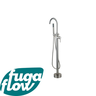 FugaFlow Eccelente Sobrado Badkamer Vrijstaande Badkraan - 107.8cm - handdoucheset - geborsteld RVS PVD - Black Friday -