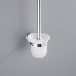 FugaFlow Eccelente Acces Toiletborstelhouder - rond - Geborsteld RVS PVD