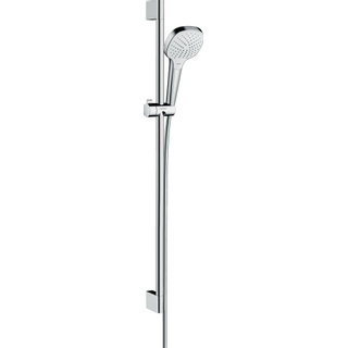 Hansgrohe Croma Select E Vario ensemble barre coulissante avec douchette Croma Select E Vario EcoSmart 90cm avec flexible Isiflex`B 160cm blanc/chrome