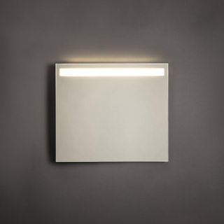 Adema Squared Miroir salle de bain 80x70cm avec éclairage LED en haut avec chauffage et interrupteur capteur