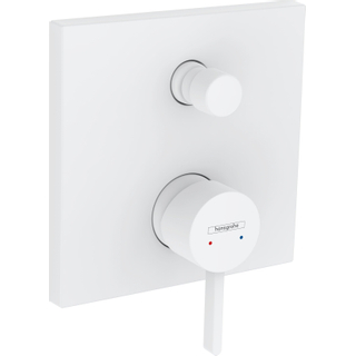 Hansgrohe Finoris Ensemble de finition robinet de baignoire avec levier mat blanc