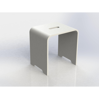 Crosstone by Arcqua Solid seat design Chaise Solid Surface mat blanc