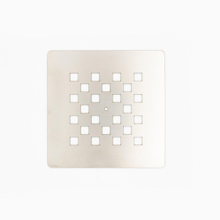 BRAUER Grille d'évacuation - 13.1x13.1x1cm - Acier inoxydable brossé