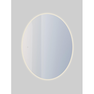 Adema Oval badkamerspiegel ovaal 60x80cm met indirecte LED verlichting met spiegelverwarming en touch schakelaar