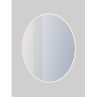 Saniclass Oval miroir de salle de bains - 60x80cm - ovale - incl. éclairage LED indirect - chauffage miroir - interrupteur tactile