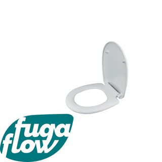 FugaFlow Efficiente Acces Abattant WC - quickrelease - softclose - duroplast - 43.7x36.1x6.1cm - blanc brillant