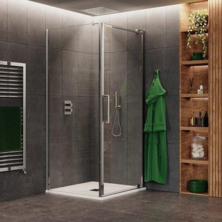Crosswater Optix 10 paroi fixe 90x200cm Verre de sécurité 10mm pour porte tournante profilée Inox poli