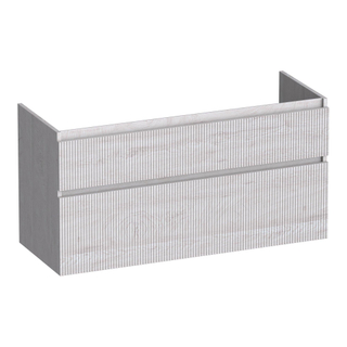 BRAUER Delight Wavy wastafelonderkast 120 2 softclose lades - greeploos - 1 sifon uitsparing - Forest Seashell
