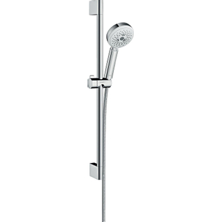 Hansgrohe Crometta 100 Ensemble de douche 65cm avec douchette à main Crometta 100 Multi avec flexible de douche MetaflexC 160cm blanc/chrome